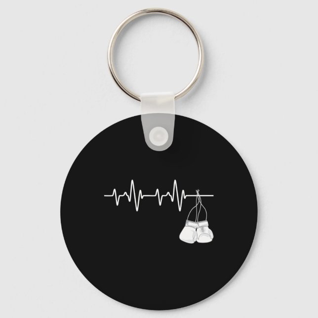 Llavero Boxing Heartbeat - Boxer Boxeador de boxeo Kickbox (Anverso)