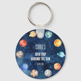 Llavero Boy Outer Space 10th Trip Around the Sun Birthday