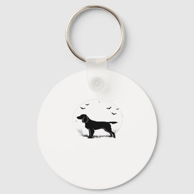 Llavero Boykin Spaniel Dog � Halloween Moon Silhouette Cla (Anverso)