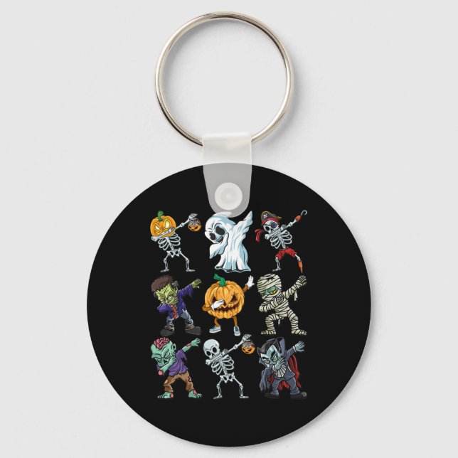 Llavero Boys Halloween Skeleton Jack O Lantern Zombie Dab (Anverso)