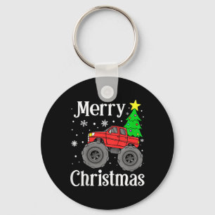 Llavero Boys Monster Truck Merry Christmas Tree Snowflakes