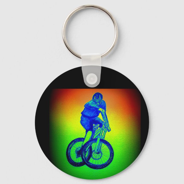 Llavero Boys mountain bike T Shirt presenta MTB Key Ring (Anverso)