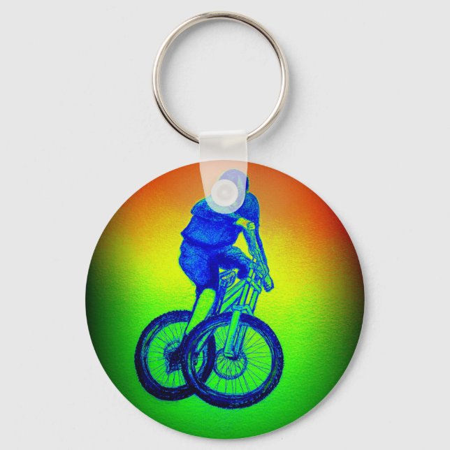 Llavero Boys mountain bike T Shirt presenta MTB Key Ring (Anverso)