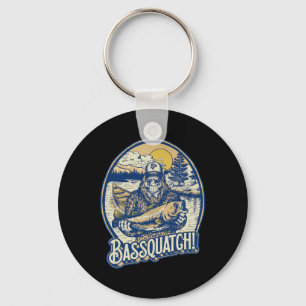 Llavero ¡Bquatch! B Fisherman Sasquatch Funny Bigfoot Fish