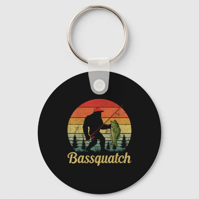 Llavero Bquatch B Fishing Humor Bigfoot Ufo Sasquatch  (Anverso)