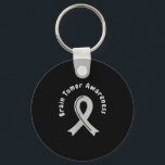 Llavero Brain tumor awareness ribbon in may wear gray<br><div class="desc">Brain tumor awareness ribbon in may we wear gray brain tumor</div>