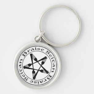 Llavero Braise Seitan Vegan Pentagram (versión oscura)