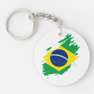 Llavero Brasil: Bandera arrancada hinchas del deporte del