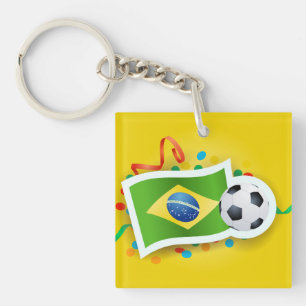 Llavero Brasil, diseño de fútbol