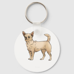 Llavero Brave Chihuahua Blue