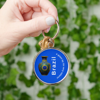 Llavero Brazil Giant Nature Mandala - Round Keychain