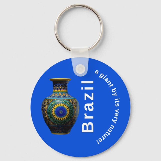 Llavero Brazil Giant Nature Mandala - Round Keychain (Anverso)