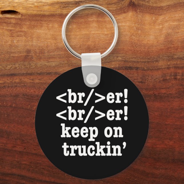 Llavero ¡breaker! ¡seguir en camionera' // Código HTML (Anverso)