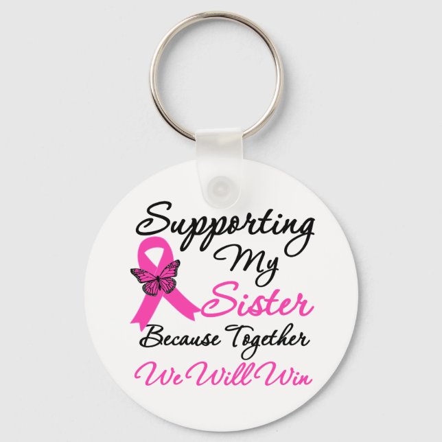 Llavero Breast Cancer Support (Sister) (Anverso)
