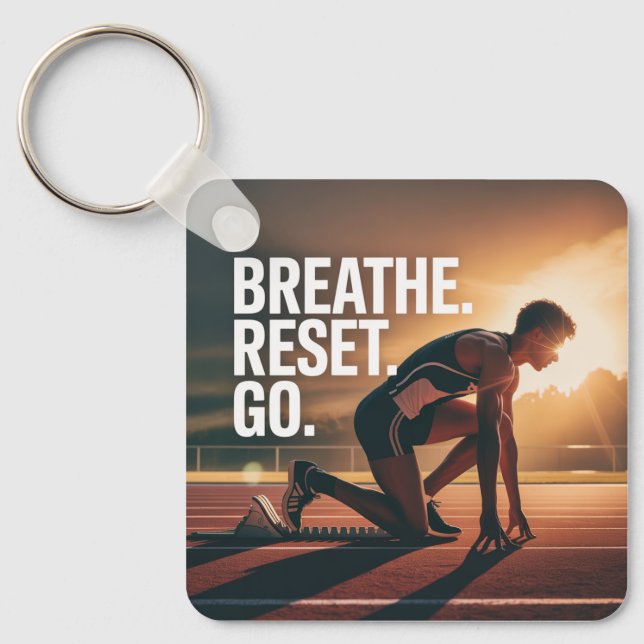 Llavero Breathe. Reset. Go. (Anverso)