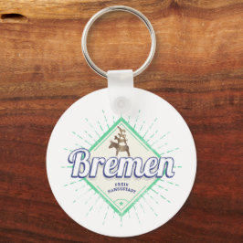 Llavero Bremen City Alemania Ciudad Retro Ciudad Música Vi