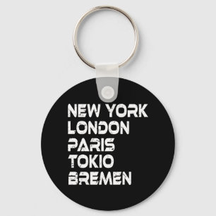 Llavero Bremen Nueva York Londres Tokio Paris Anhänger