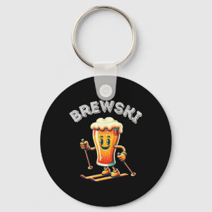 Llavero Brewski Invierno Esquí Cerveza Retro Personalizado