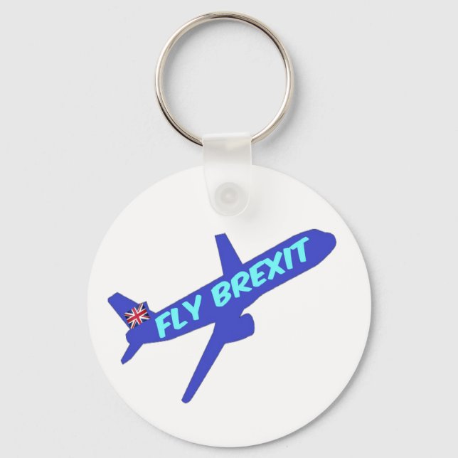 Llavero Brexit de vuelo en cadena clave (Anverso)