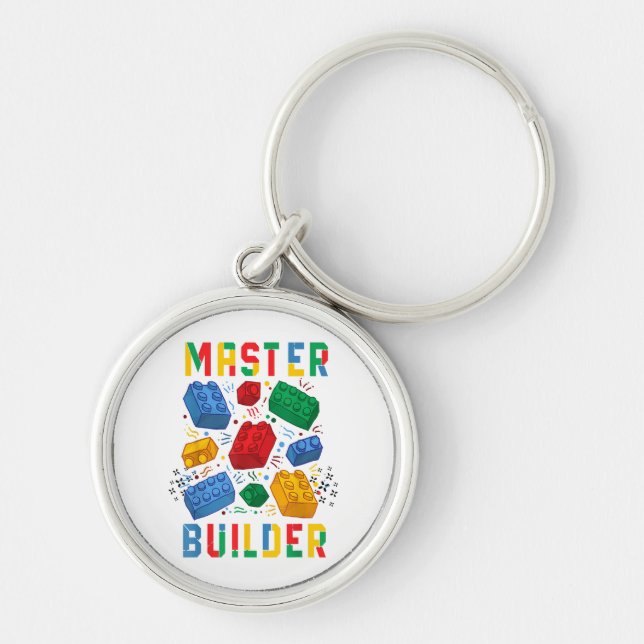 Llavero Brick Builder Funny Blocks Building Master Builder (Frente)