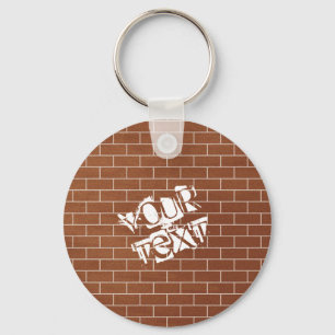 Llavero Brick Wall Keychain Gift con texto Personalizado