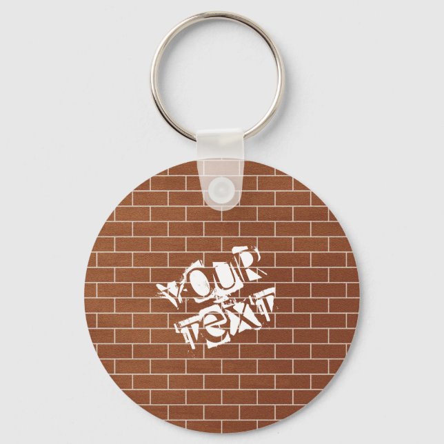 Llavero Brick Wall Keychain Gift con texto Personalizado (Anverso)
