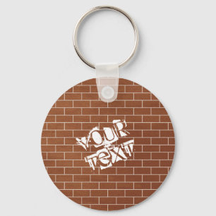 Llavero Brick Wall Personalizado Texto Keychain Regalo per