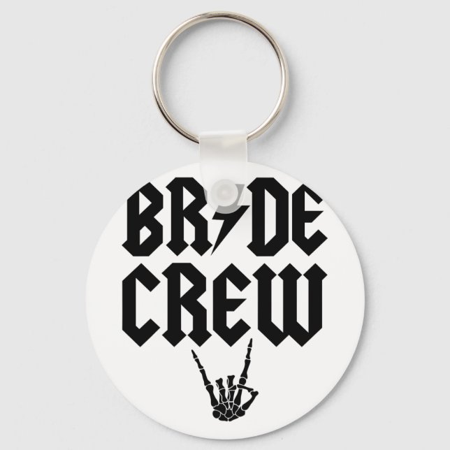Llavero Bride Crew Rock N Roll Skeleton Halloween Bac (Anverso)