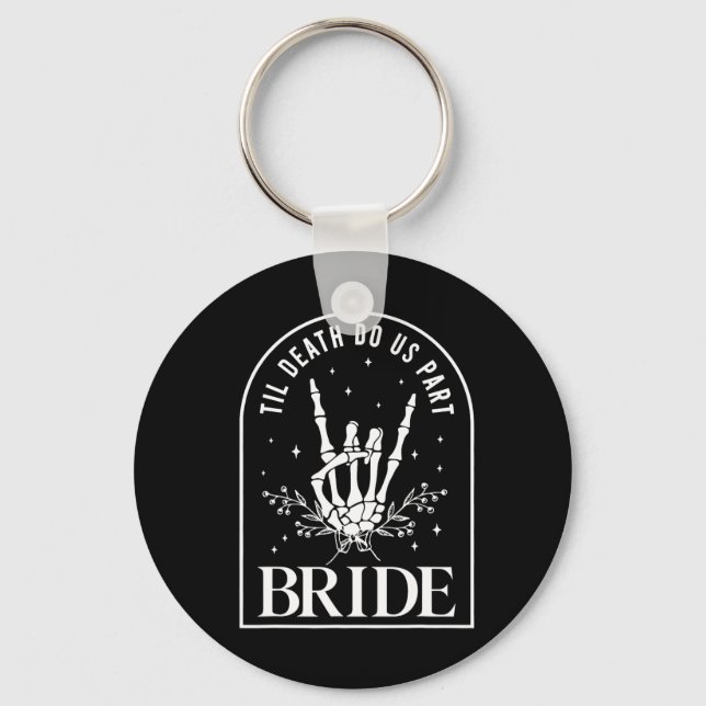 Llavero Bride Groom Skeleton Rock Hand Boda Hal (Anverso)