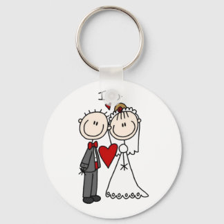 Llavero Bride & Groom Stick Figures Wedding I Do