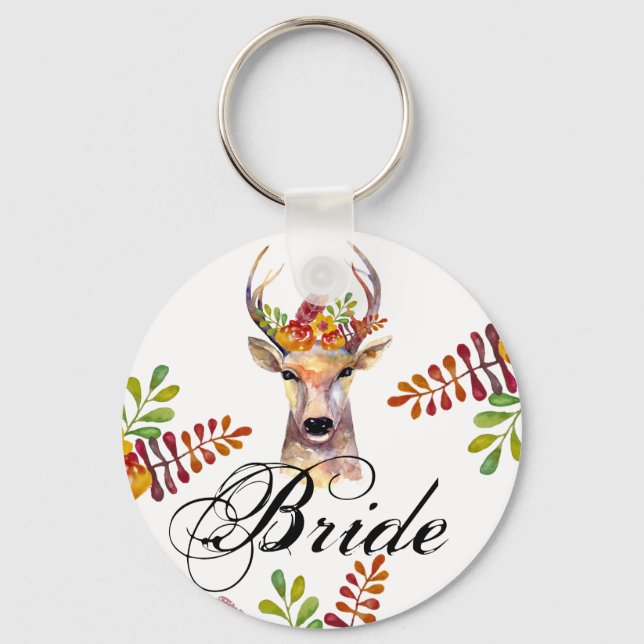 Llavero Bride Key Chain boho ciervo Cabeza de dólar Browhe (Anverso)
