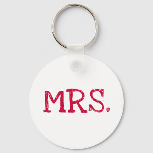 Llavero Bride Red Text Mrs.