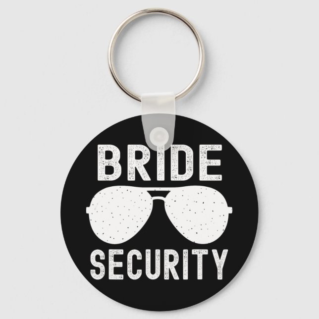 Llavero Bride Security Funny Boda Bachelorette Party Su (Anverso)