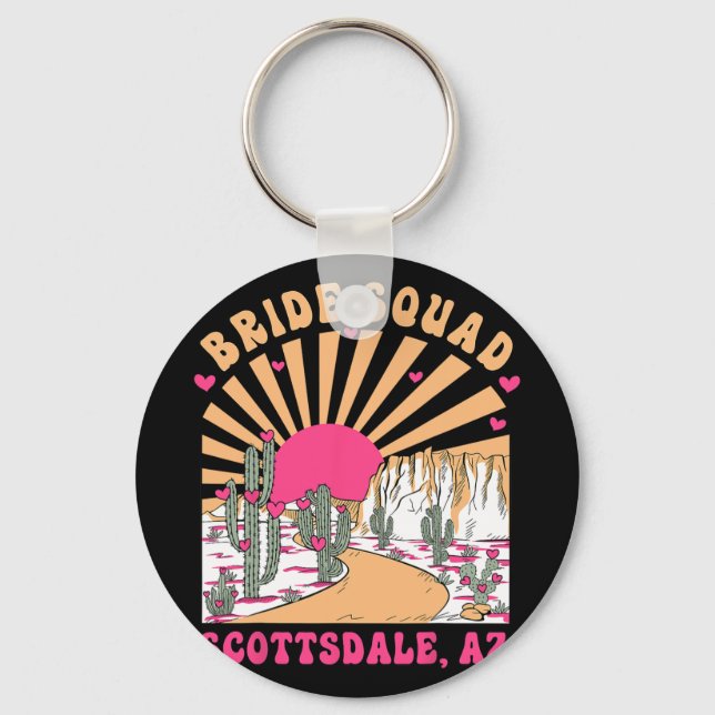 Llavero Bride Squad Scottsdale Desierto Disco Despedida de (Anverso)
