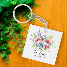 Llavero Bridesmaid keychain, Anniversary gift, elegant