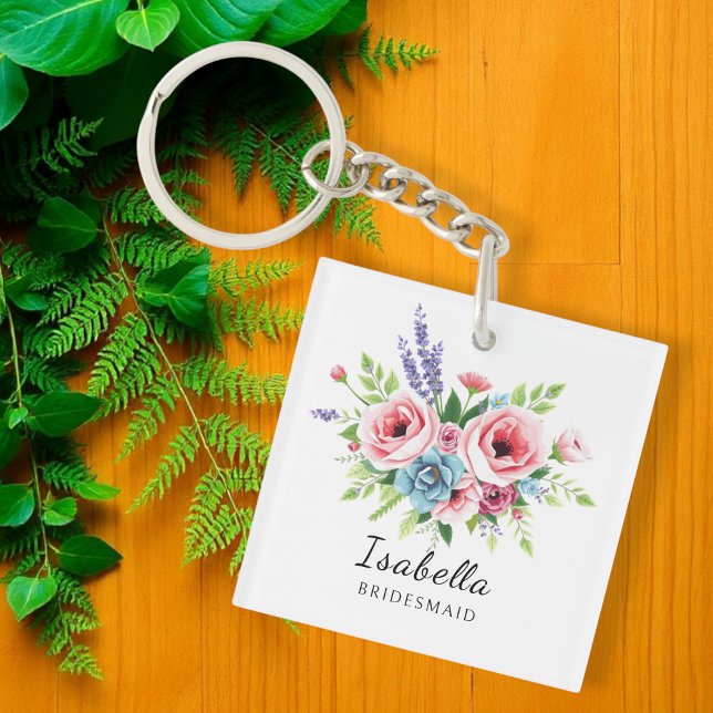 Llavero Bridesmaid keychain, Anniversary gift, elegant (Subido por el creador)