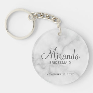 Llavero Bridesmaid personalizada de escritura moderna