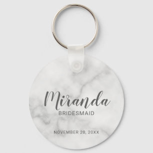 Llavero Bridesmaid personalizada de escritura moderna