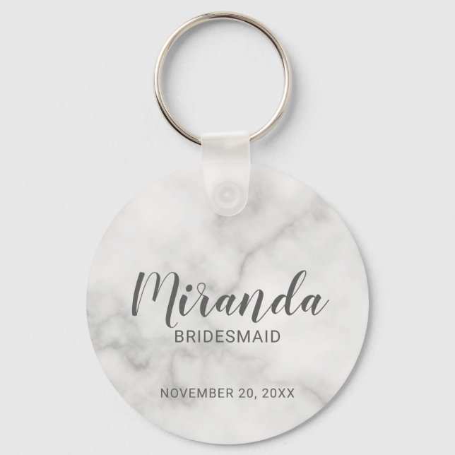Llavero Bridesmaid personalizada de escritura moderna (Anverso)