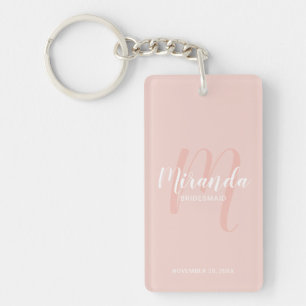 Llavero Bridesmaid personalizada de escritura moderna