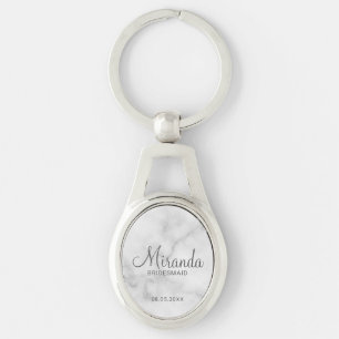 Llavero Bridesmaid personalizada de escritura moderna