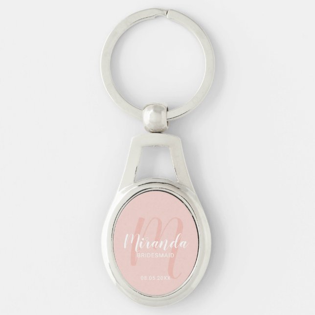 Llavero Bridesmaid personalizada de escritura moderna (Anverso)