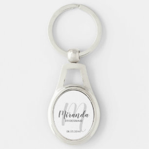 Llavero Bridesmaid personalizada de escritura moderna
