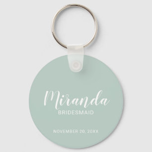 Llavero Bridesmaid personalizada de escritura moderna