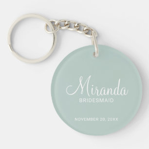 Llavero Bridesmaid personalizada de escritura moderna