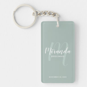 Llavero Bridesmaid personalizada de escritura moderna