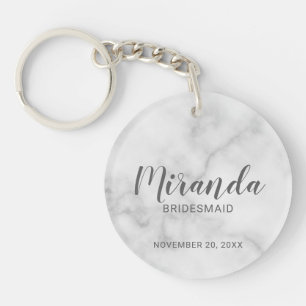Llavero Bridesmaid personalizada de escritura moderna