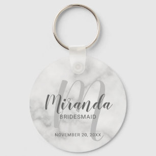 Llavero Bridesmaid personalizada de escritura moderna