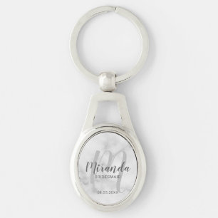 Llavero Bridesmaid personalizada de escritura moderna