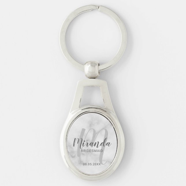 Llavero Bridesmaid personalizada de escritura moderna (Anverso)